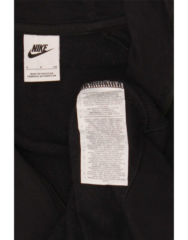 Nike Pull à capuche zippé pour homme Petit coton noir
