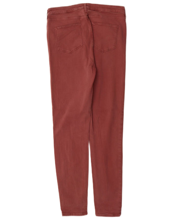 Fat Face Dame Skinny Jeans UK 14 Large W30 L30 Bourgogne bomuld