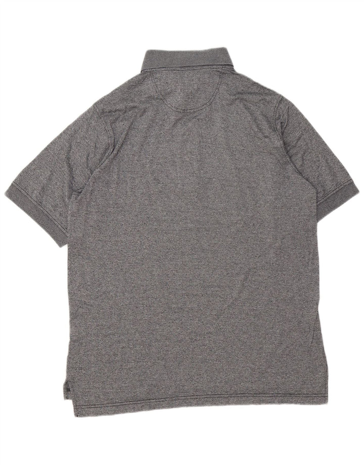 Ellesse Herren-Poloshirt, klein, grau gesprenkelte Baumwolle