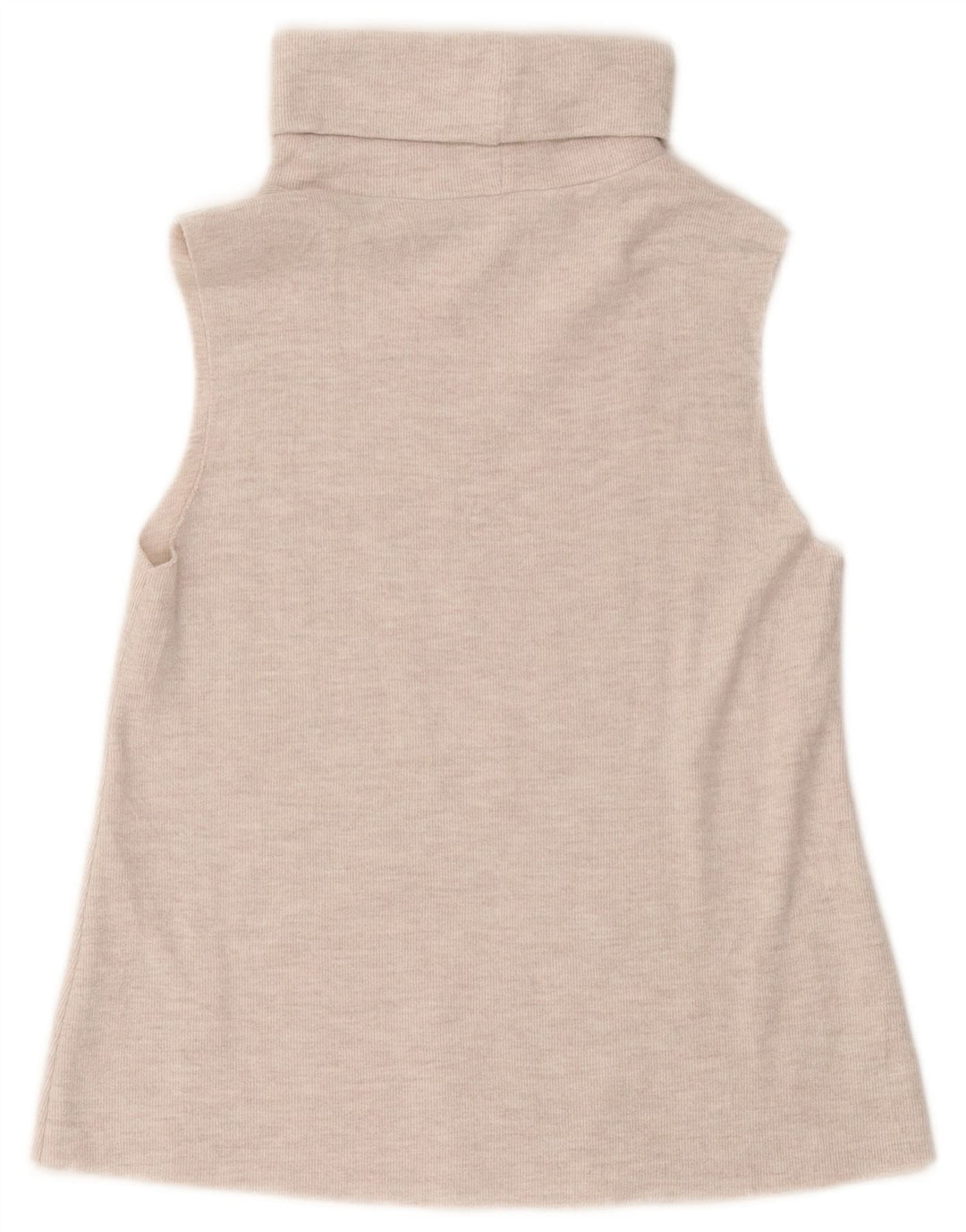 Zara Womens Sleeveless Roll Neck Blouse Top UK 10 Small White