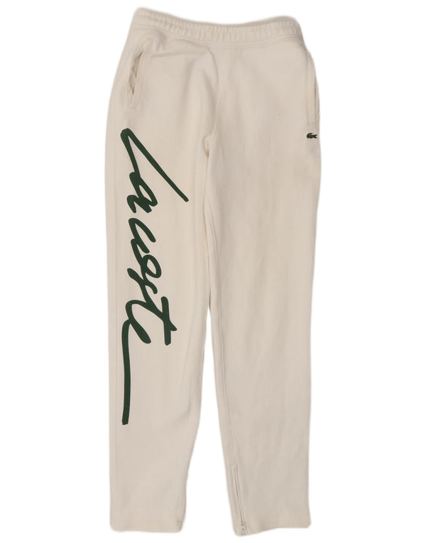 Lacoste Pantalon de survêtement graphique XS Blanc Coton