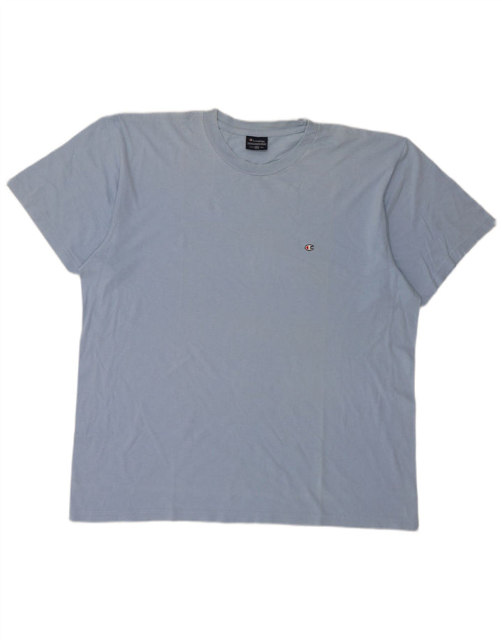 Champion Mens T-Shirt Top 2XL Blue Cotton