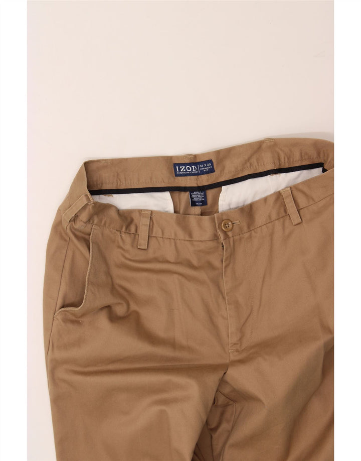IZOD Mens Straight Chino Trousers W34 L29 Beige Cotton Vintage Izod and Second-Hand Izod from Messina Hembry 