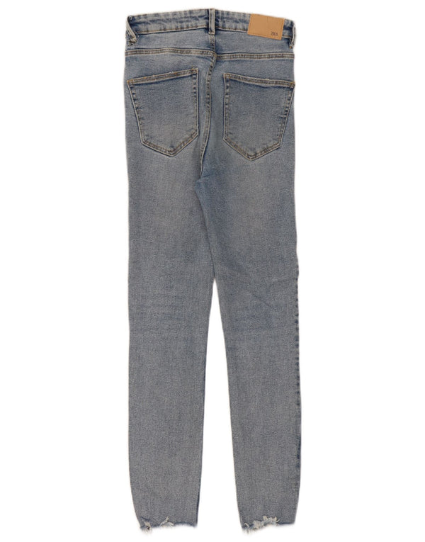Blugi skinny cu talie înaltă pentru femei Zara EU 36 XS W26 L27 Albastru