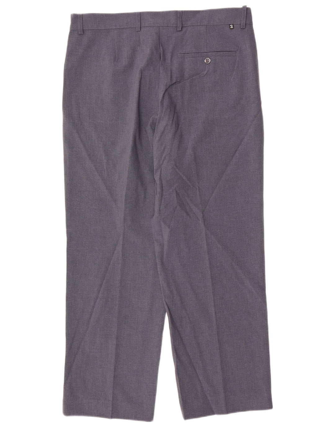 Farah Mens Straight Casual Trousers W36 L29 Blue Polyester
