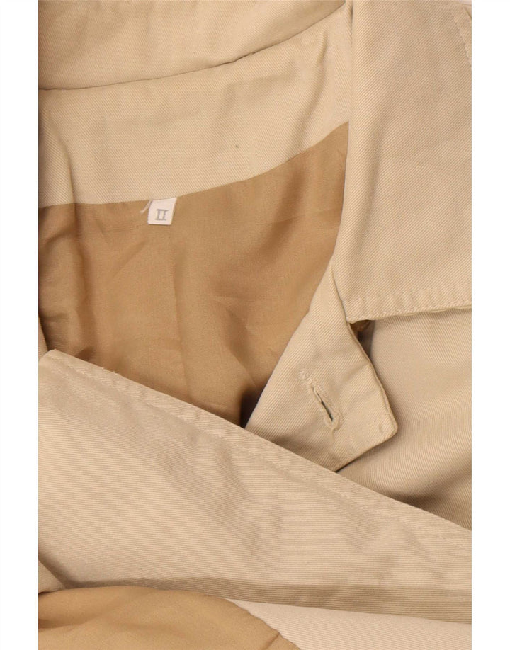 Vintage Dame Dobbeltradet Frakke UK 14 Large Beige