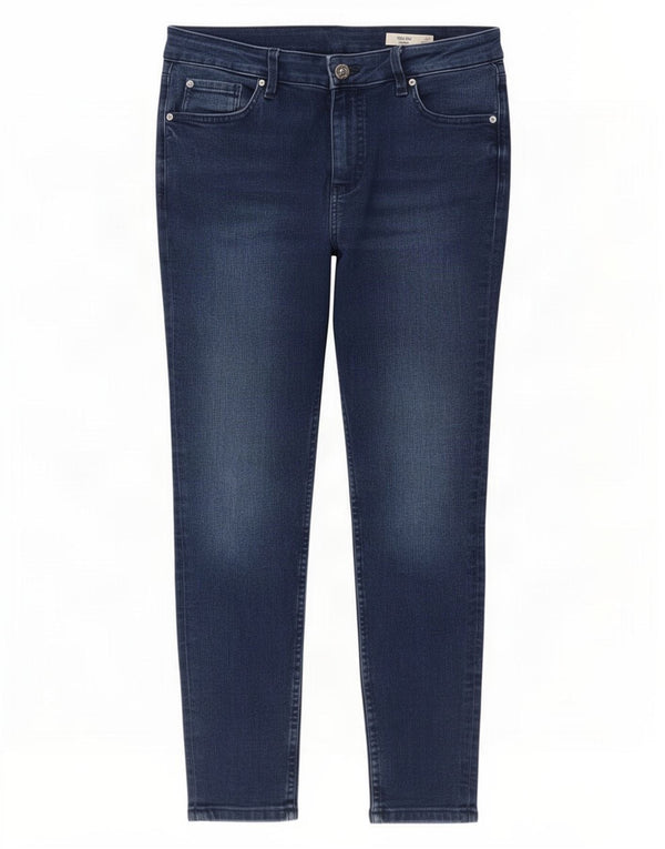 Marks & Spencer Womens The Ivy Skinny Jeans UK 14 Large W32 L26 Blue Cotton