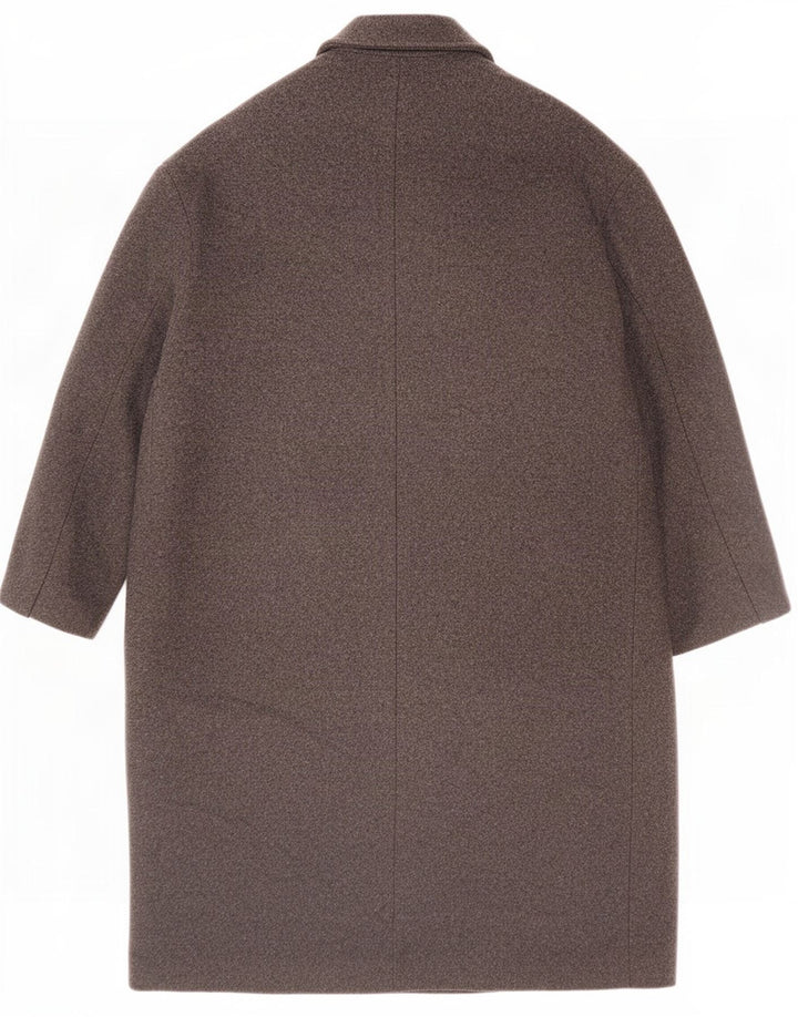 Casaco feminino Zara com peito duplo UK 14 poliéster cinza médio