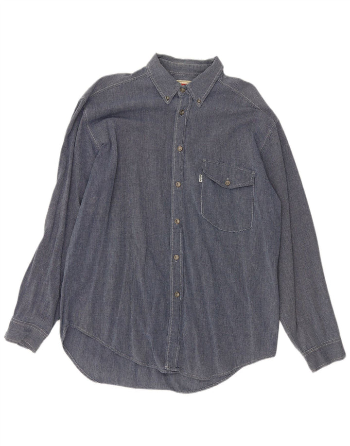 Levi's Mens Shirt Large Blue Cotton