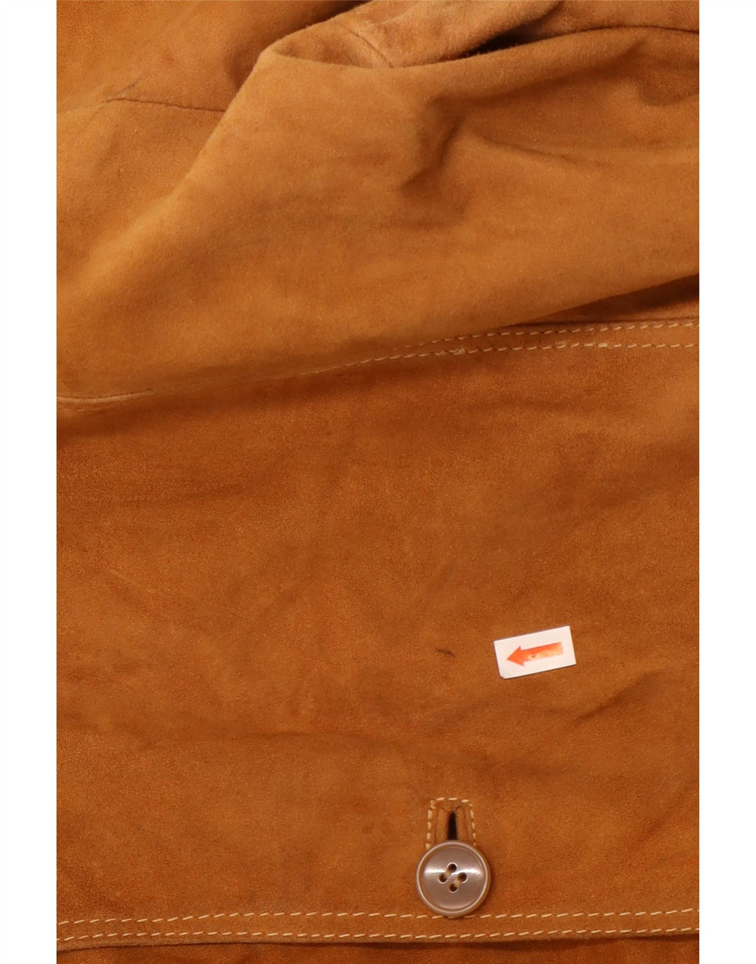 VINTAGE Mens Suede Bomber Jacket UK 40 Large Beige