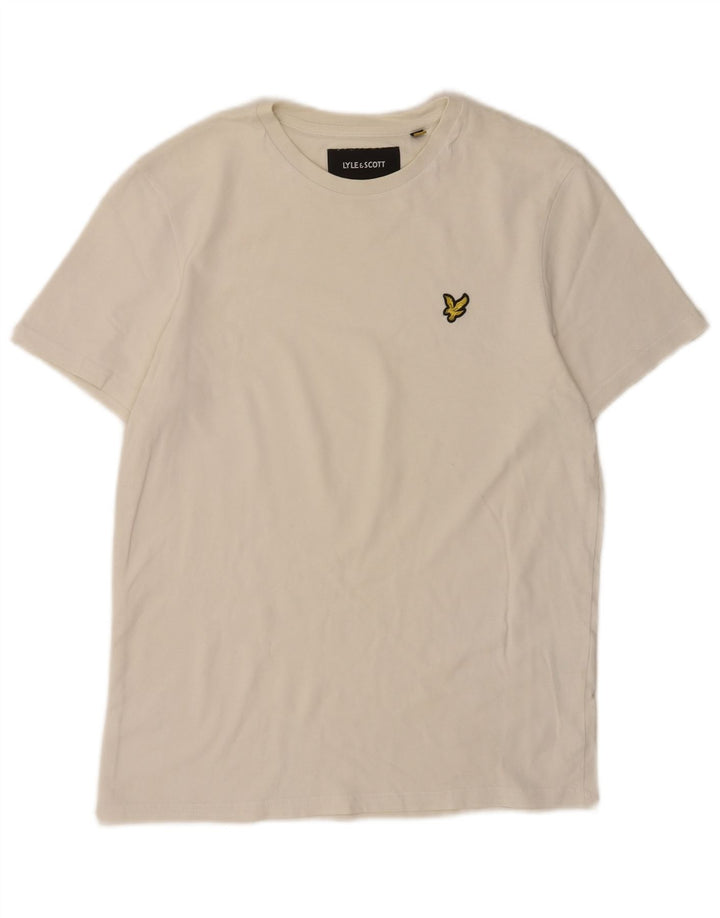 Lyle & Scott Mens T-Shirt Top Small White Cotton