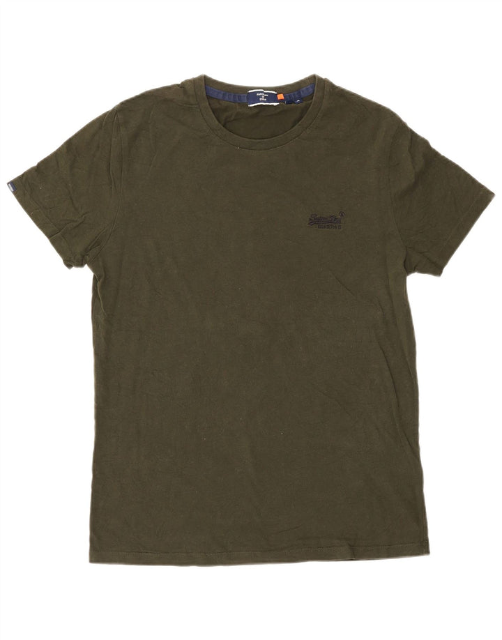 T-shirt męski Superdry, bawełniany, średni zielony