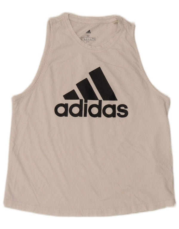 Adidas Damen Graphic Vest Top UK 12/14 Mittelweiße Baumwolle