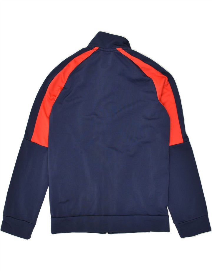PUMA Boys Graphic Tracksuit Top Jacket 11-12 Years Navy Blue Colourblock | Vintage Puma | Thrift | Second-Hand Puma | Used Clothing | Messina Hembry 