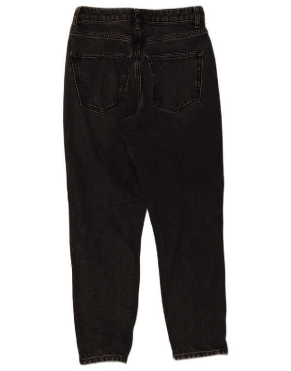 Topshop Womens Mom Crop Tapered Jeans W26 L25 Grey