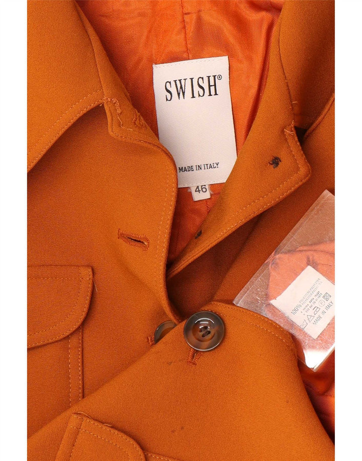 Swish Veste blazer militaire à 6 boutons pour femme IT 46 Large Marron Polyester