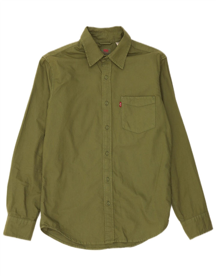 Levi's normál szabású férfi ing, kicsi, khaki pamut