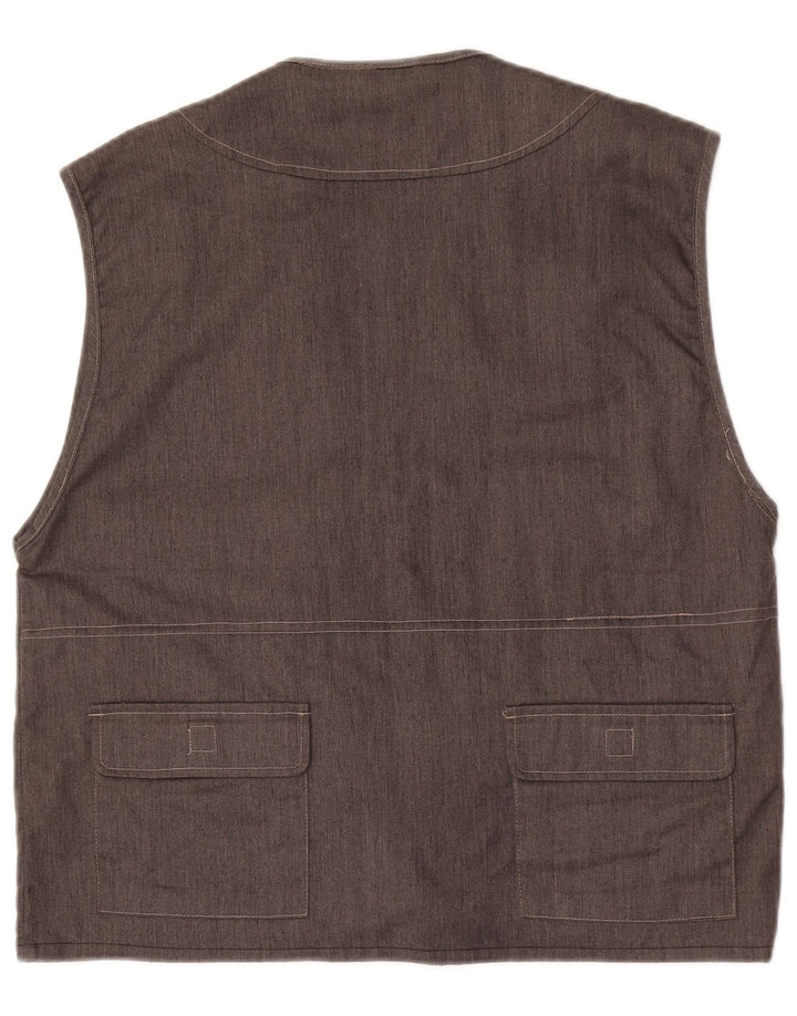 Sotto Zero Mens Utility Gilet UK 40 Large Grey Cotton