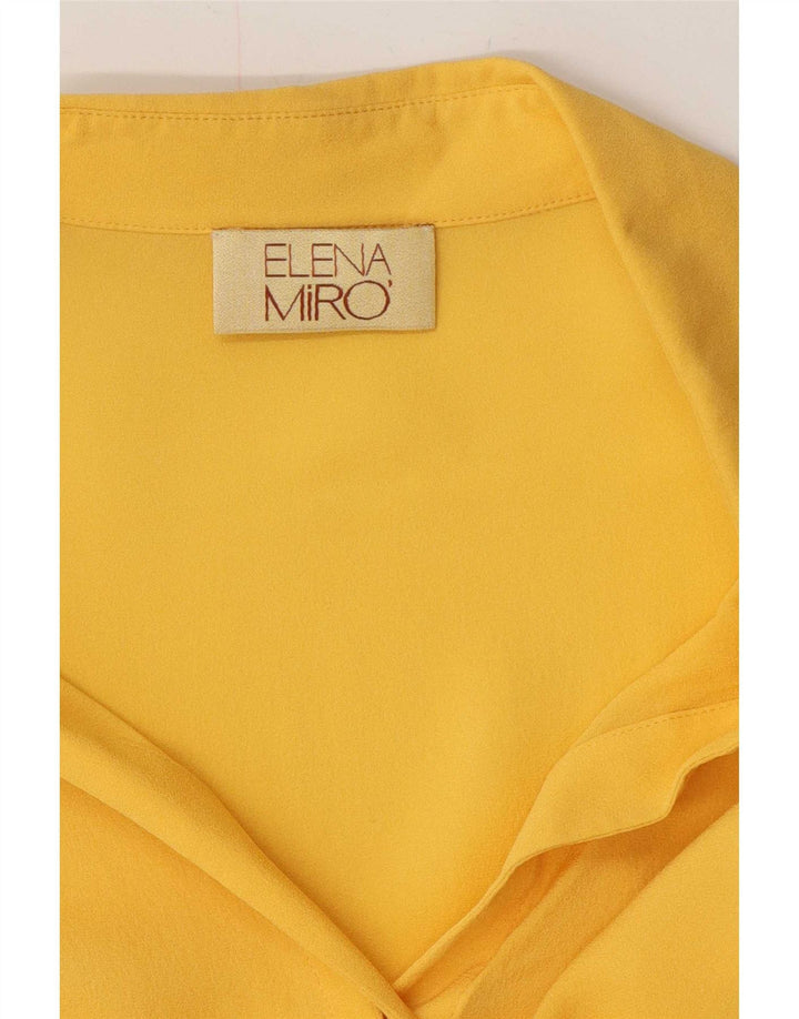 ELENA MIRO Camisa Mujer UK 40 Grande Amarillo