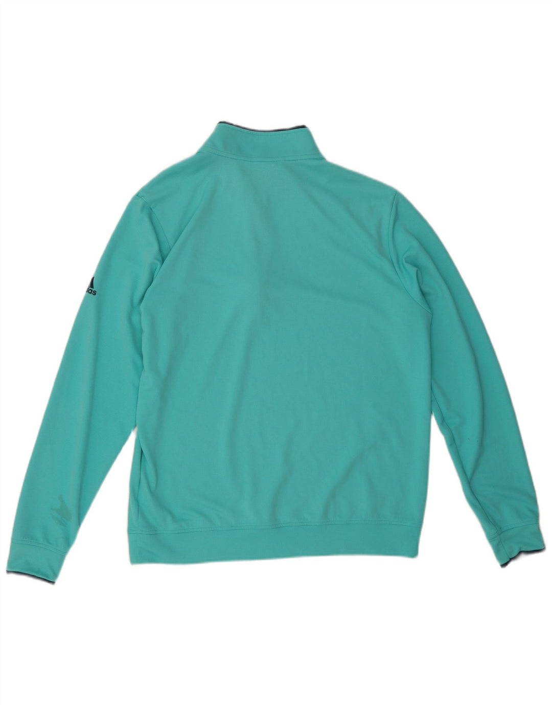Adidas Haut de survêtement à col zippé pour homme Polyester Turquoise moyen