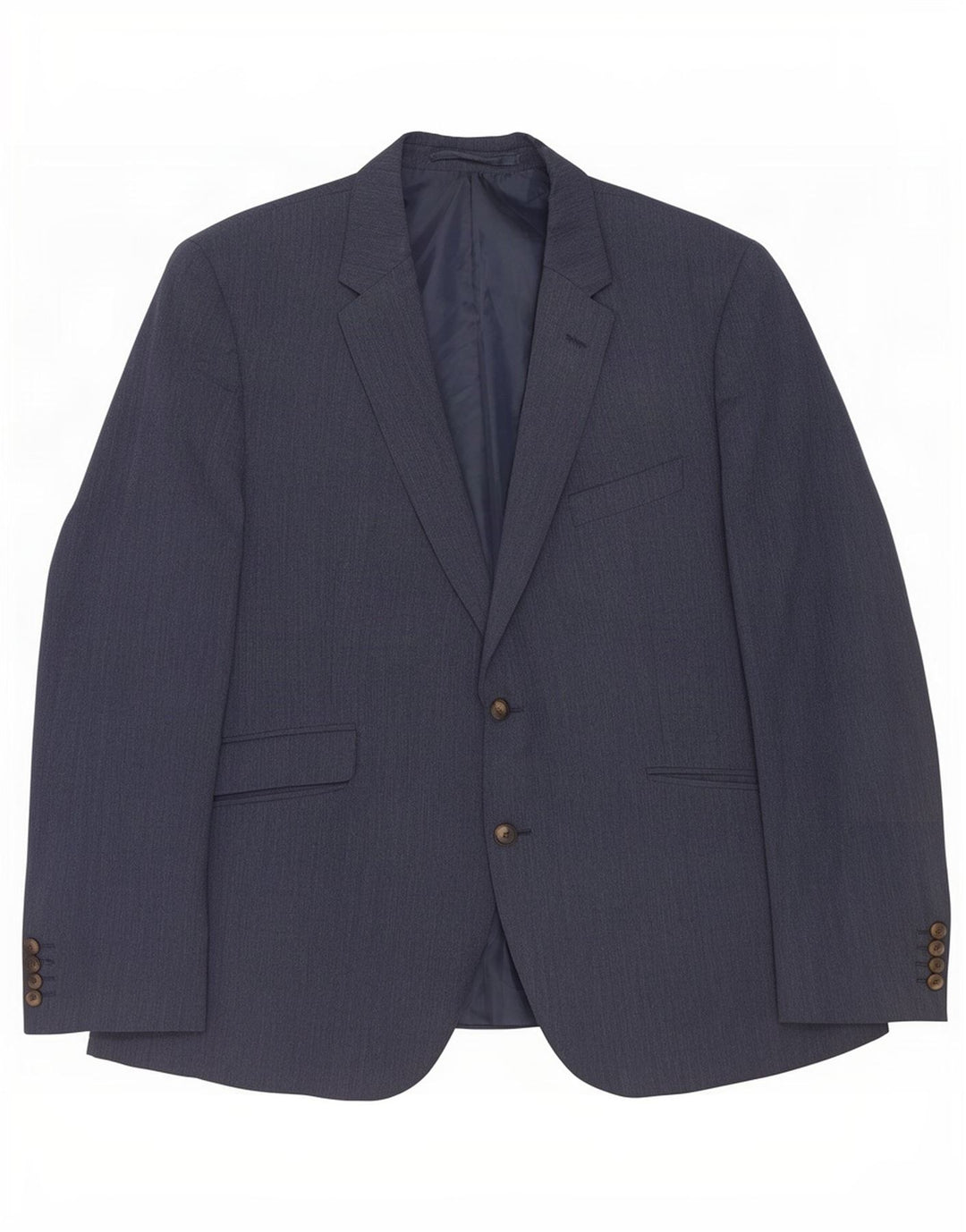 Jachetă pentru bărbați Marks & Spencer, croită, cu 2 nasturi, UK 46 XL, bleumarin