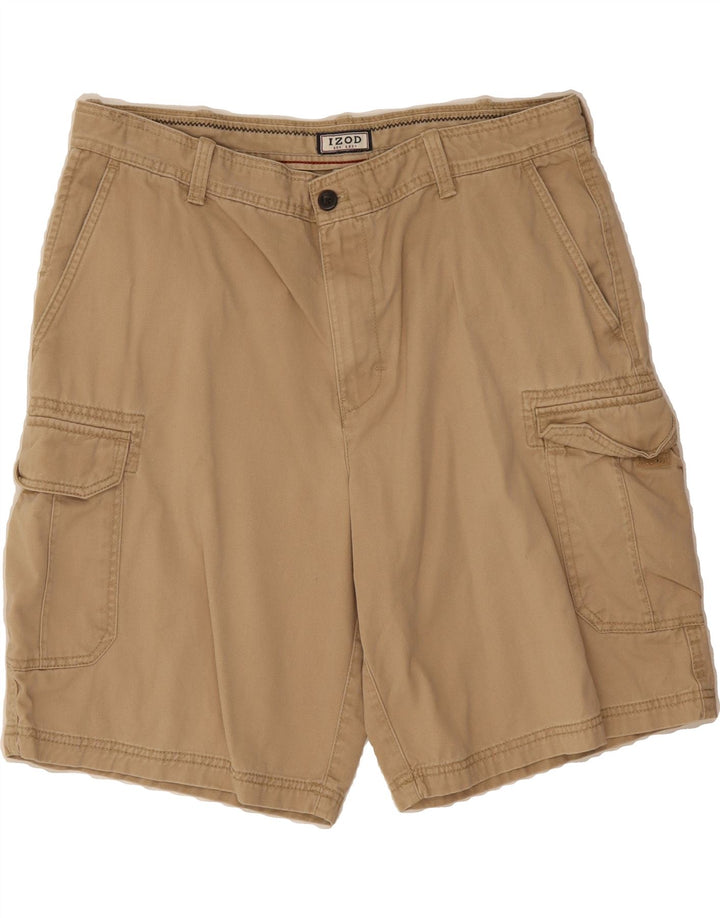 IZOD Mens Cargo Shorts W36 Large Beige Cotton Vintage Izod and Second-Hand Izod from Messina Hembry 