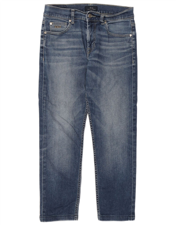 Harmont & Blaine Dame Crop Straight Jeans IT 44 Medium W30 L26 Blå