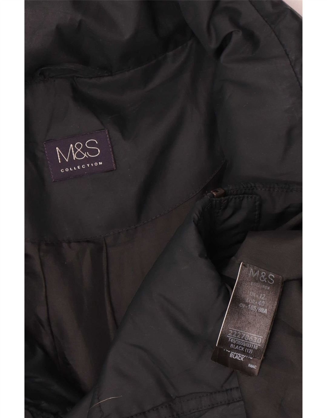 Jachetă căptușită pentru femei Marks & Spencer UK 12 Medium Bleumarin Poliester