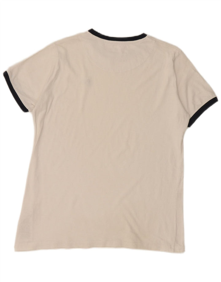 LYLE & SCOTT Boys T-Shirt Top 12-13 Years White Cotton