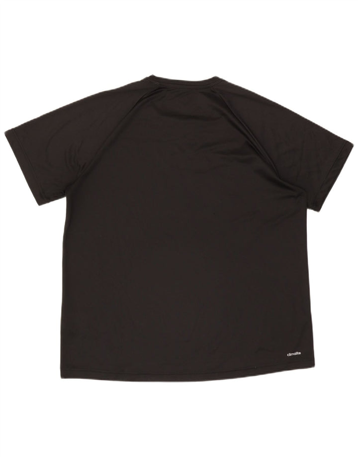 Adidas Mens Climalite Graphic T-Shirt Top XL Black Polyester