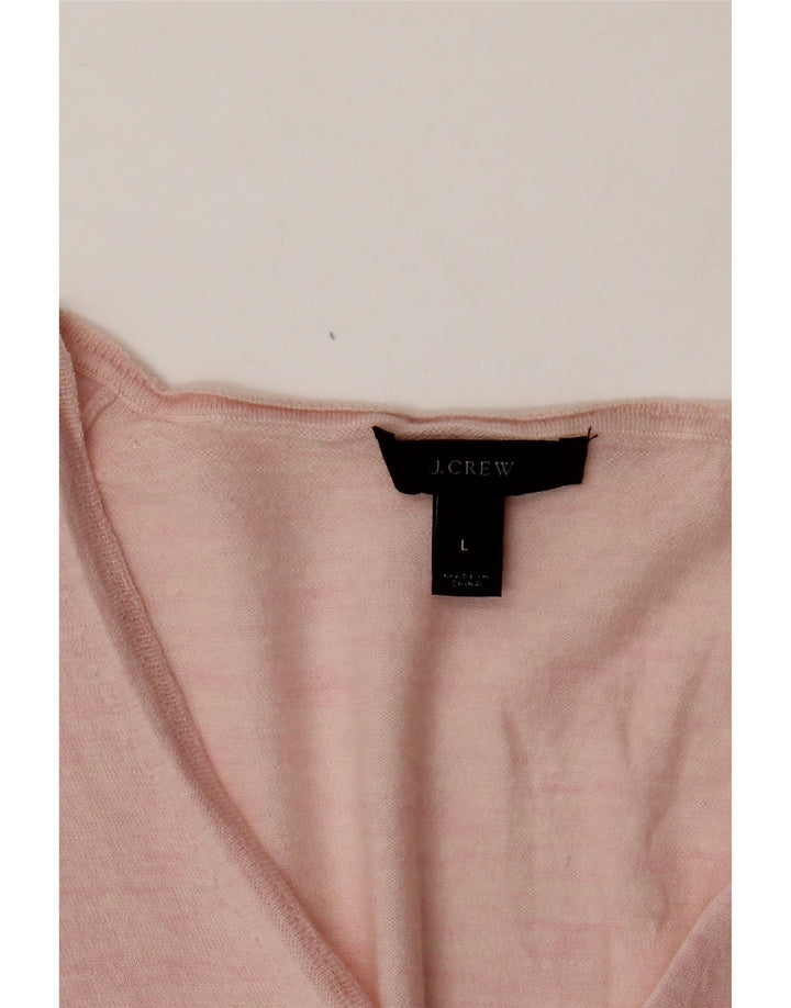 J. Crew Womens V-Neck Jumper Sweater UK 14 Large Pink