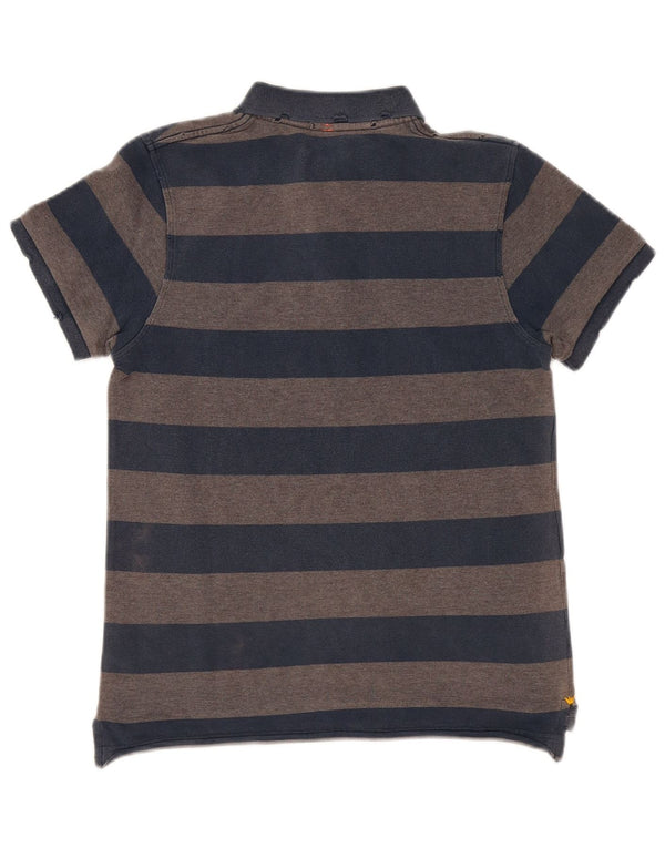 Polo Sun68 da bambino 11-12 anni in cotone a righe grigie