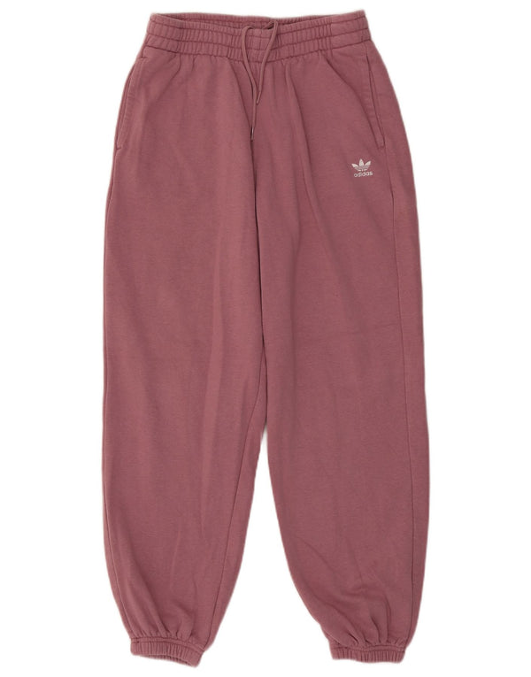 Adidas Pantalon de survêtement pour femme Joggers UK 12/14 Coton rose moyen
