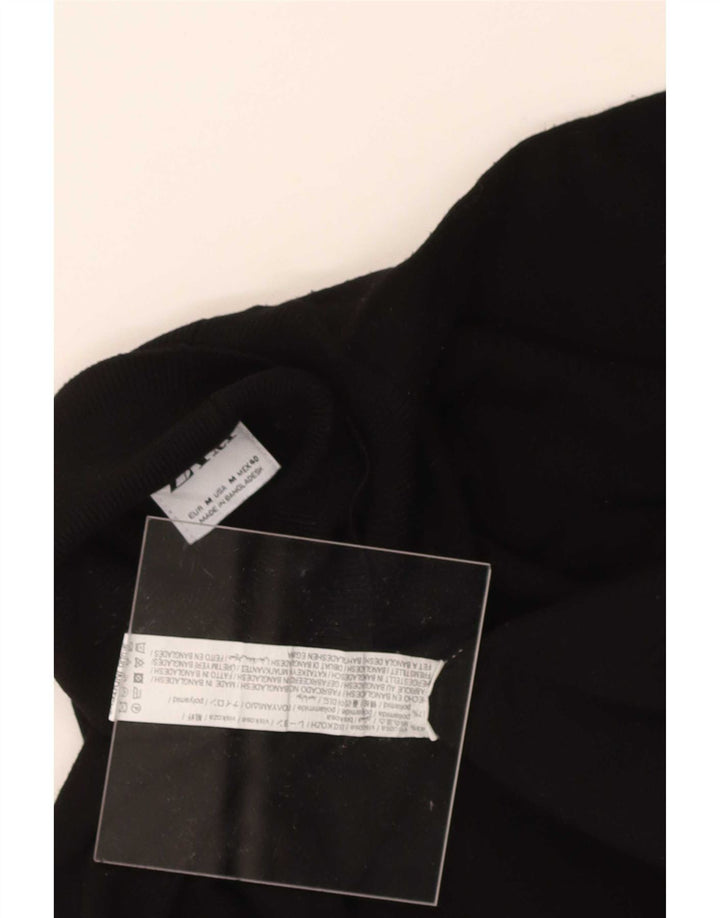 Zara Mens Roll Neck Jumper Sweater Medium Black Viscose