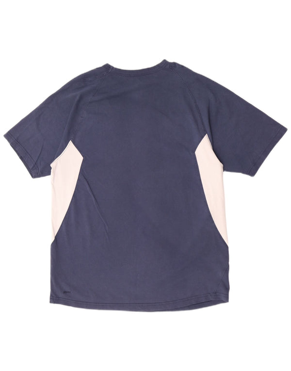 Nike T-shirt top til mænd UK 42/44 Large Navy Blue Colourblock Bomuld