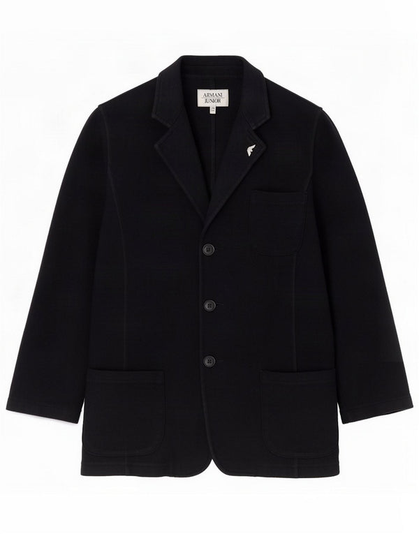 Armani Junior Boys 3 Button Blazer Jacket 11-12 Years Navy Blue Cotton