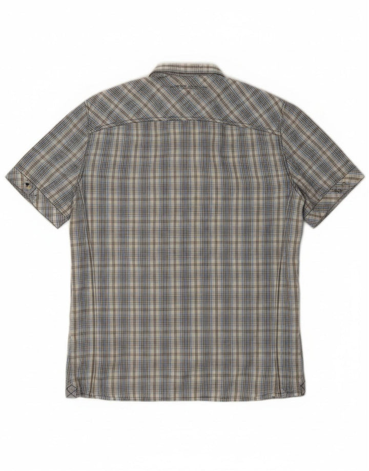 PEPE Jeans Chemise Slim Fit à Manches Courtes Homme Bleu Moyen à Carreaux Coton