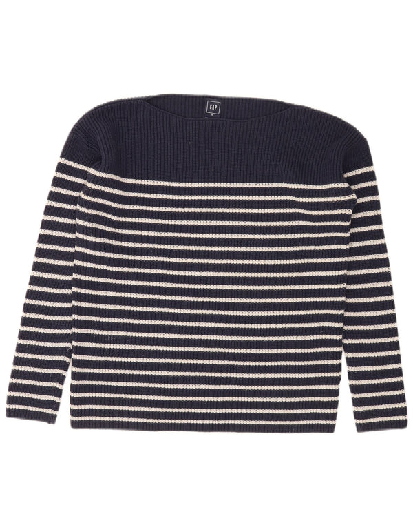 Gap Pull col bateau pour femme UK 14 Bleu marine moyen rayé