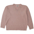Marks & Spencer Womens Oversized V-Neck Jumper Sweater UK 14 Medium Pink