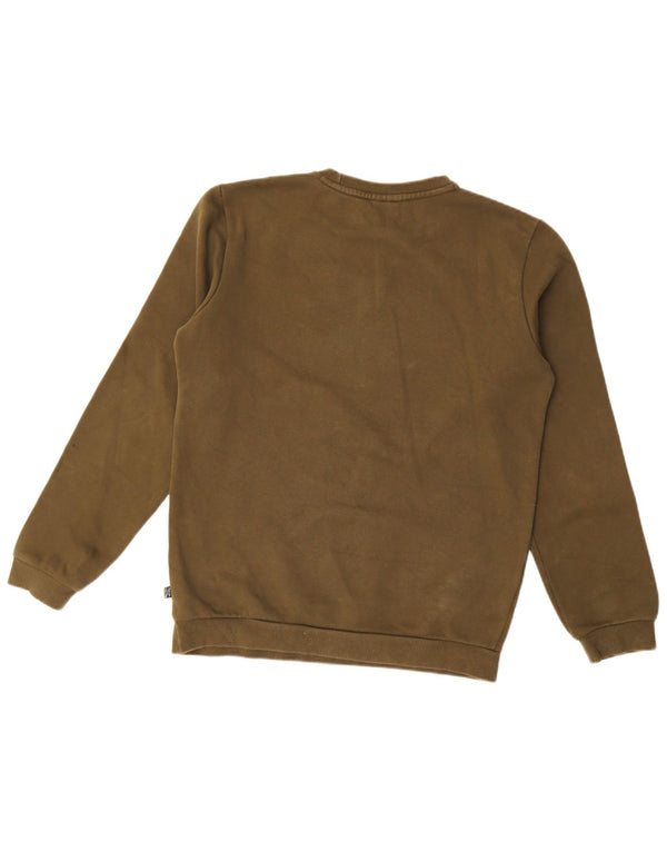 Chłopięca bluza z grafiką Puma, 15-16 lat, bawełna khaki