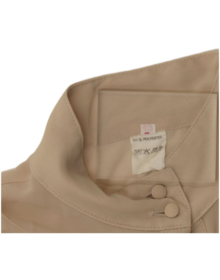 Vintage Womens Shirt Blouse IT 42 Medium Beige Polyester