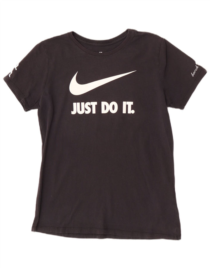 Nike Herre Athletic Cut Grafisk T-shirt Top Medium Sort Bomuld