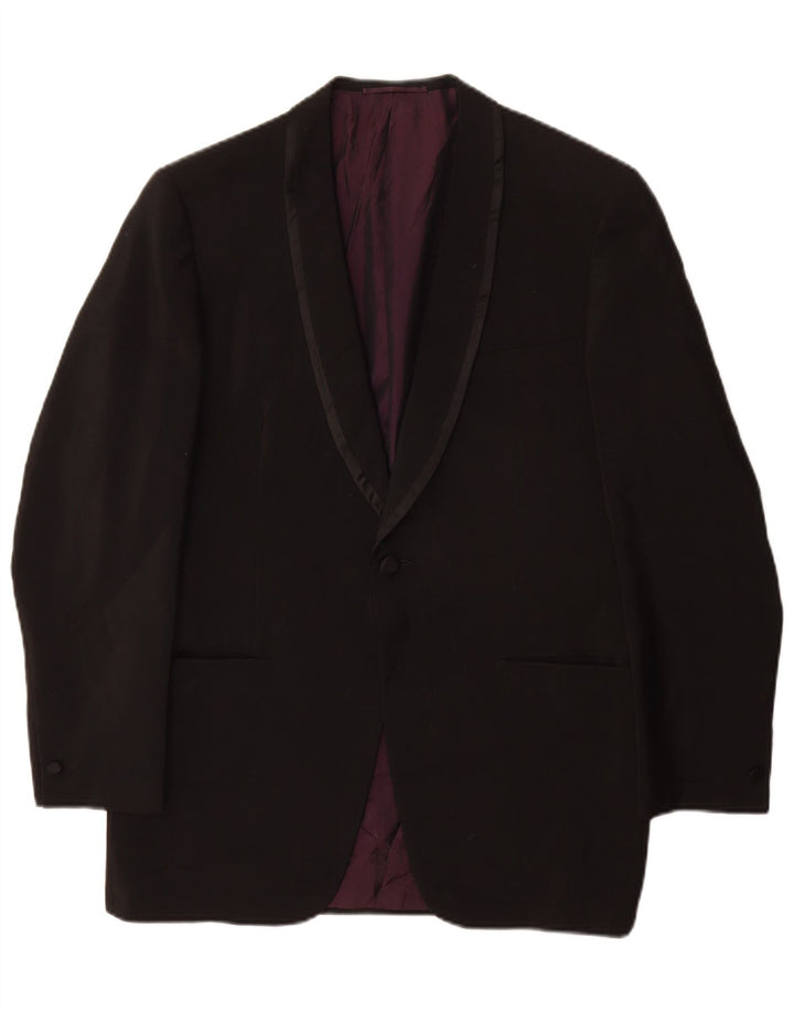 San Babila Mens Milano 1 Button Blazer Jacket UK 40 Large Black