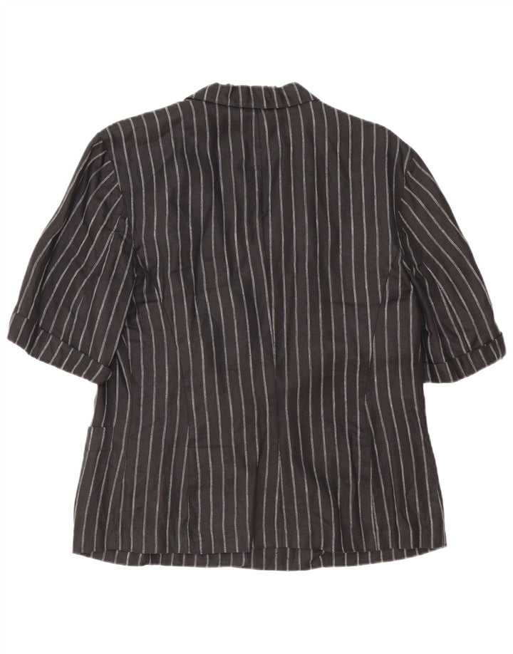 Max Mara Chaqueta Blazer de 2 Botones para Mujer UK 40 Mediana Rayas Negras