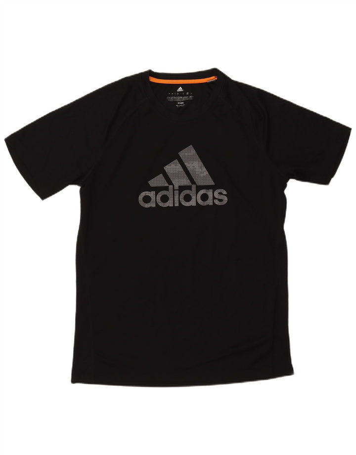 Adidas Herren Climalite Graphic T-Shirt Top Large Schwarz Polyester