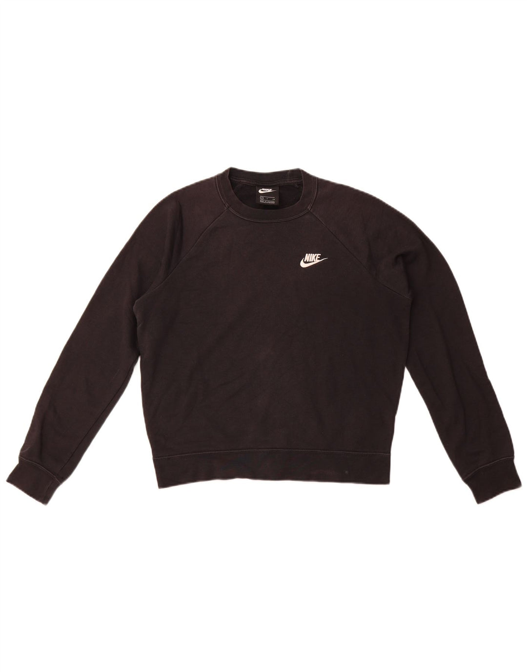 Nike Womens Oversized Sweatshirt Jumper UK 10 Small Black Cotton