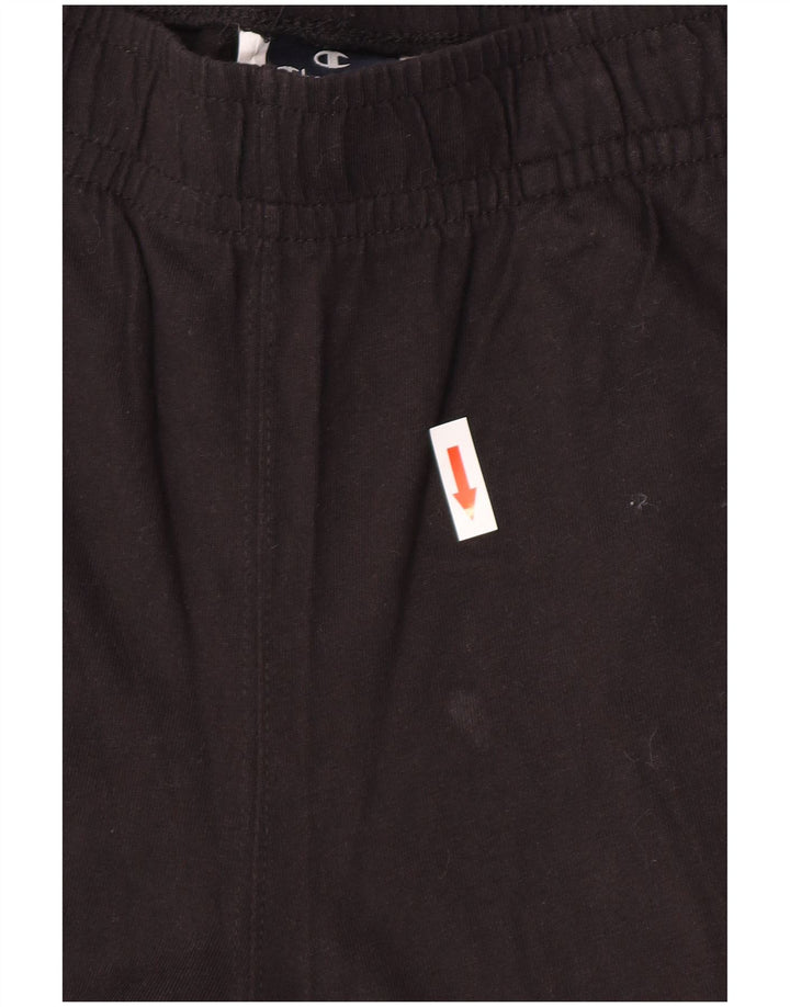 Champion Mens Tracksuit Trousers Joggers Medium  Black Cotton