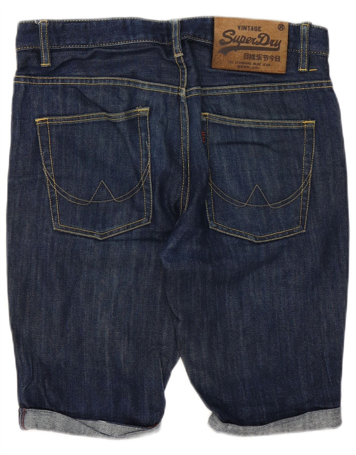 Shorts jeans masculino Superdry W32 algodão azul médio