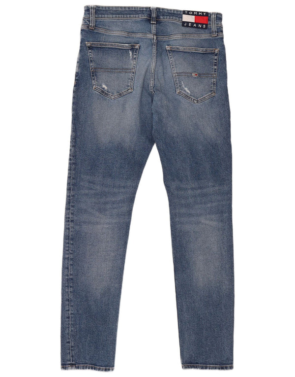 Tommy Hilfiger Mens Distressed Slim Jeans W30 L34 Blue Cotton