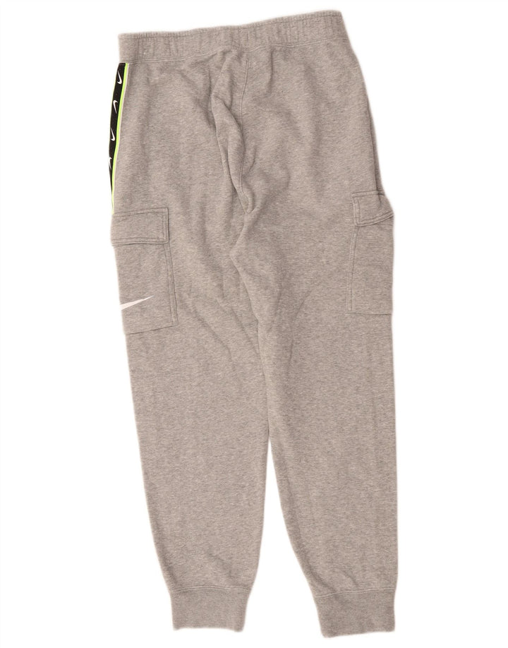 NIKE Mens Graphic Cargo Tracksuit Trousers Medium  Grey Colourblock Cotton